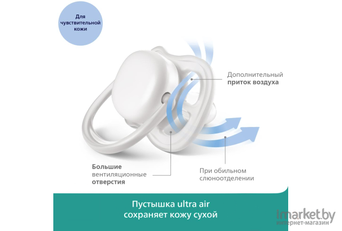 Пустышка силиконовая Philips AVENT Ultra Air песочный/серый 2 шт. (SCF085/15)