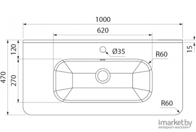 Тумба с умывальником Iddis EDI10W1i95K