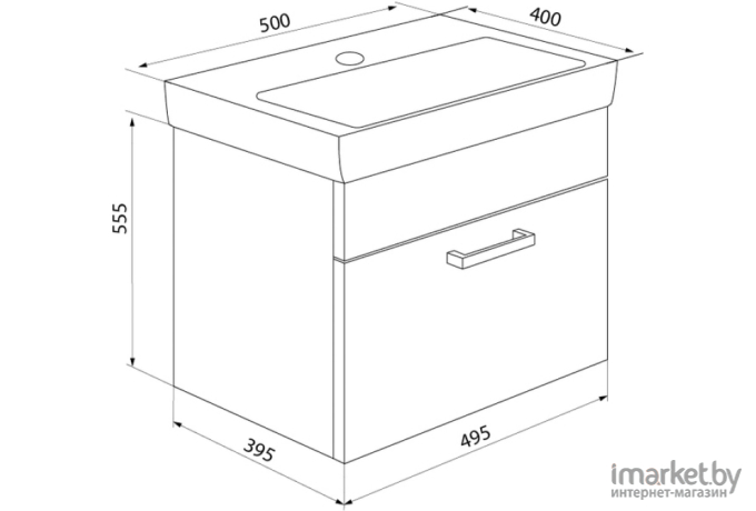 Тумба с умывальником IDDIS MIR50W0i95K