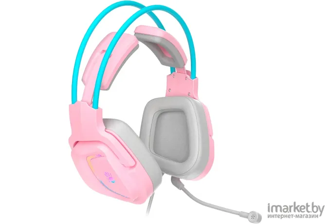 Наушники с микрофоном A4Tech Bloody G575 розовый/голубой (G575 /SKY PINK/ USB)