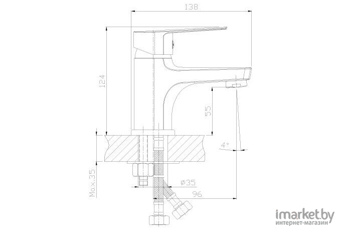 Смеситель Rossinka Silvermix S35-22