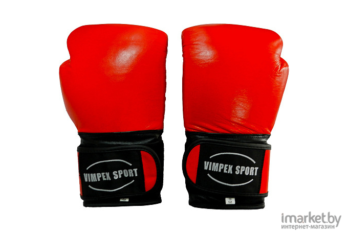 Боксерские перчатки Vimpex Sport 3034 (2022) 10 OZ без надписей красный