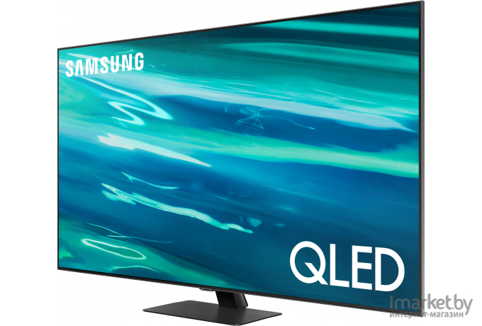 Телевизор Samsung QE55Q80BAUXRU темно-серебристый