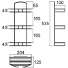 Полка для ванной Milardo 013W030M44