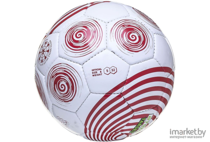 Мяч футбольный Atemi Target р.5 белый/красный