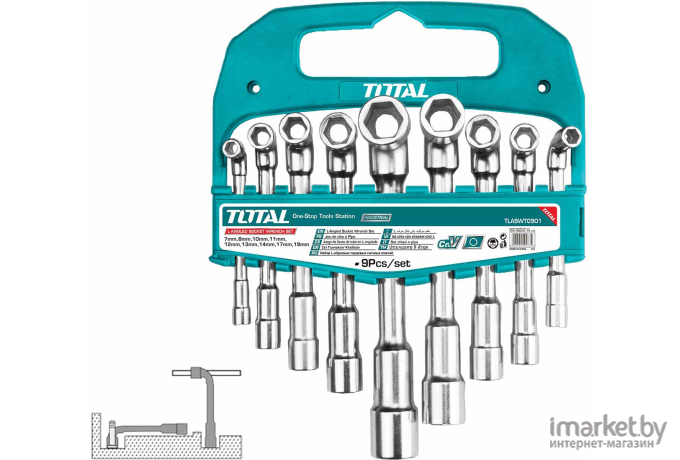 Набор ключей торцевых угловых Total TLASWT0901