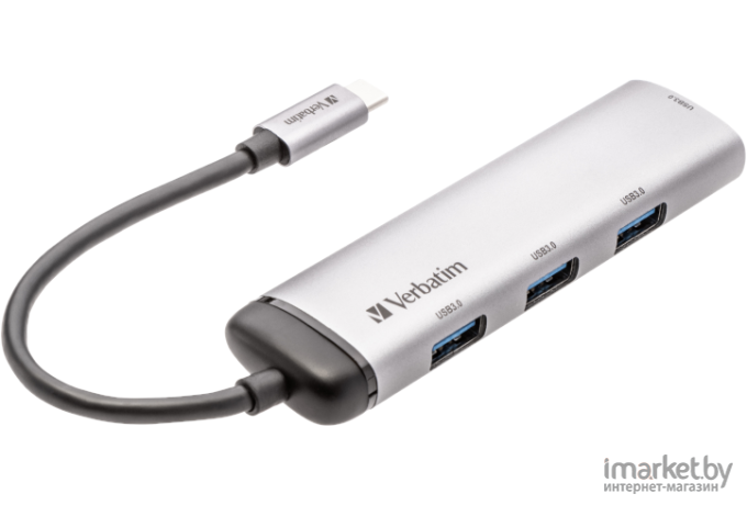 Разветвитель Verbatim USB-С 3.1 G1 + 2 USB 3.0 + HDMI + RJ45 (49141)