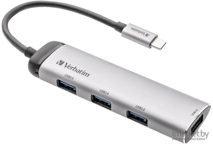 Разветвитель Verbatim USB-С 3.1 G1 + 2 USB 3.0 + HDMI + RJ45 (49141)