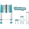 Лестница телескопическая алюминиевая Total 3180мм THLAD08101
