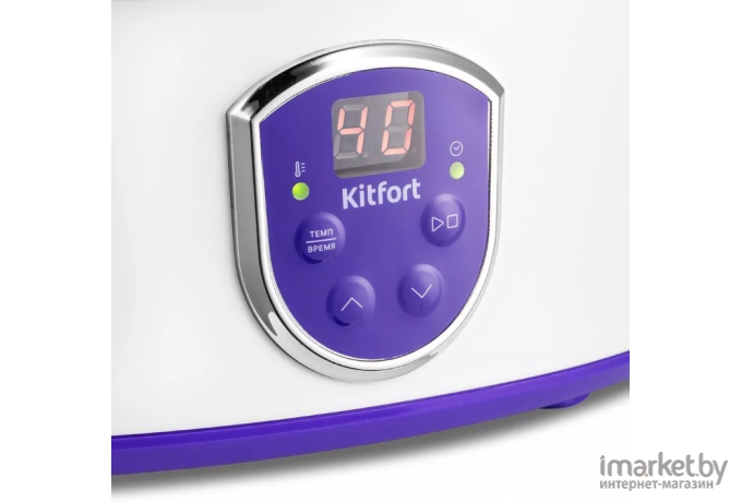Йогуртница Kitfort KT-2088-1 белый/фиолетовый