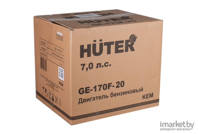 Бензиновый двигатель Huter GE-170F-20 (70/15/2)