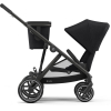 Прогулочная коляска для двойни Cybex Gazelle BLK deep black