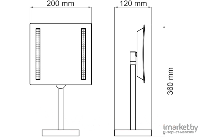 Зеркало косметическое Wasserkraft K-1007