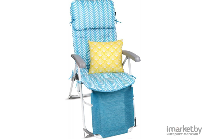 Кресло-шезлонг с матрасом и подушкой HAUSHALT Nika HHK7/T бирюзовый