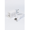Сетевое зарядное устройство Digital Part WC-321 2.4A с кабелем microusb белый