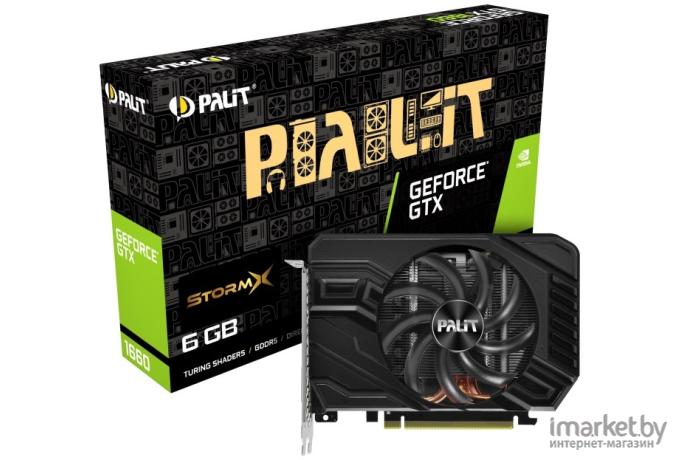 Видеокарта Palit GTX1660 StormX (NE51660018J9-165F BULK)