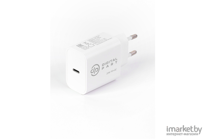 Сетевое зарядное устройство Digital Part FC-130 USB-C белый