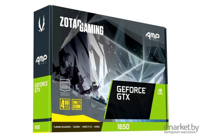 Видеокарта ZOTAC Gaming GeForce GTX 1650 AMP Core 4GB GDDR6 (ZT-T16520J-10L)