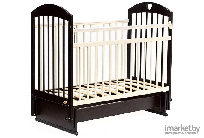 Детская кроватка Bambini Comfort 20 мультимаятник темный орех/слоновая кость