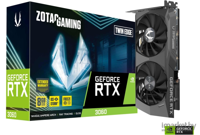 Видеокарта ZOTAC GeForce RTX 3060 Twin Edge 8GB GDDR6 (ZT-A30630E-10M)