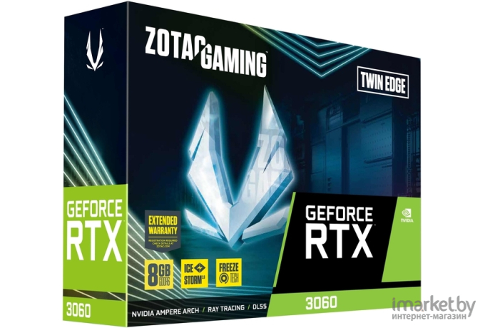 Видеокарта ZOTAC GeForce RTX 3060 Twin Edge 8GB GDDR6 (ZT-A30630E-10M)