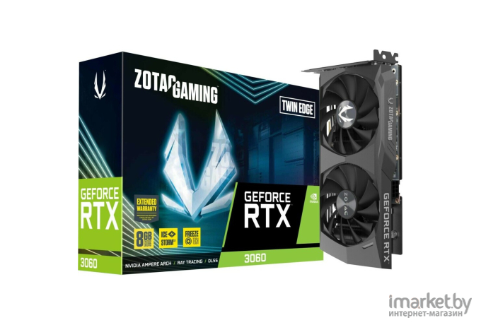 Видеокарта ZOTAC GeForce RTX 3060 Twin Edge 8GB GDDR6 (ZT-A30630E-10M)