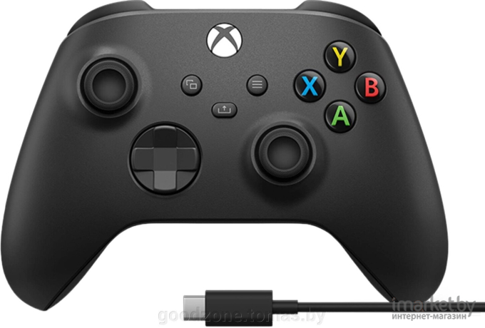 Геймпад беспроводной Microsoft Xbox Carbon Black Model 1914 + USB-С Cable (1V8-00015)