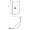 Душевое ограждение Adema Glass Line-90 тонированное стекло (УТ-00001165)