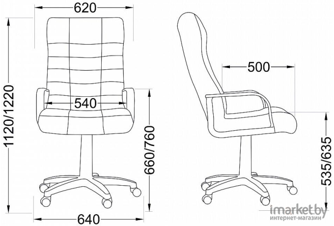 Офисное кресло Фабрикант Атлант PL-1 ткань Крафт 02-2 черный