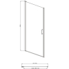 Душевая дверь Adema НАП-80 прозрачное стекло 80x195 (00001158)
