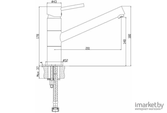 Смеситель IDDIS Velikan белый (VL5WBSGi05)