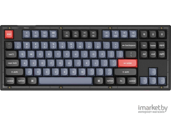 Проводная клавиатура Keychron V3 Frosted Black (RGB, Hot-Swap, Keychron K pro Brown Switch)