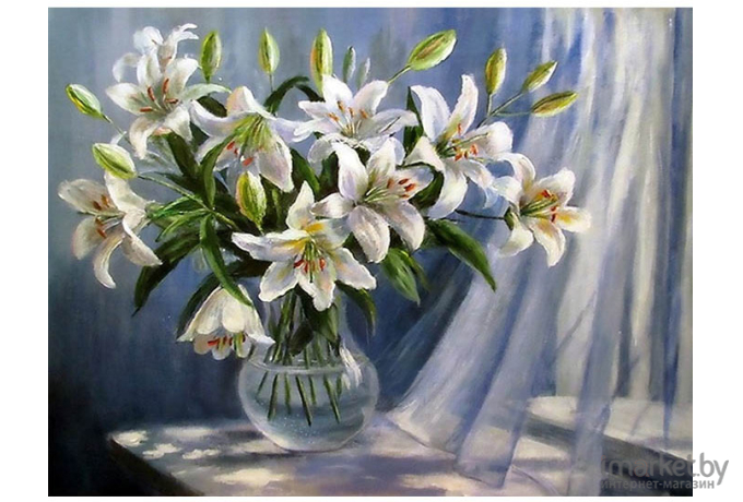 Алмазная живопись Darvish Белые лилии (DV-9513-87)