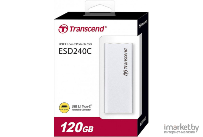 Внешний накопитель Transcend ESD240C 120GB серебристый (TS120GESD240C)