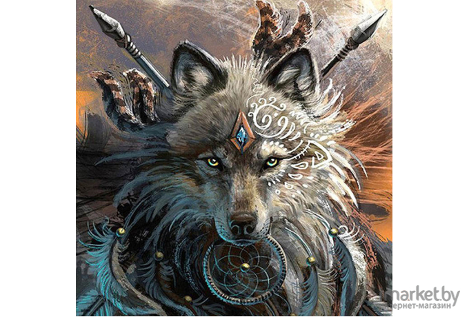 Картина по номерам Darvish Боевой волк DV-4356-35