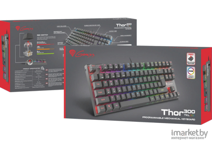 Клавиатура игровая Genesis Thor 300 TKL Outemu Red (NKG-1826)