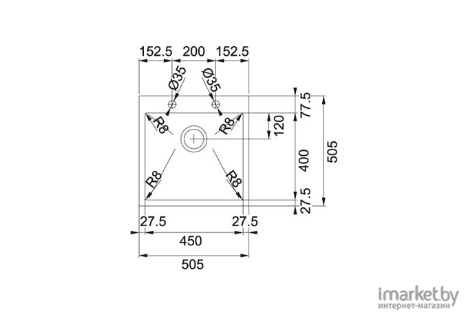 Кухонная мойка Franke ВСX 210-51 TL стоп-вентиль (127.0688.779)