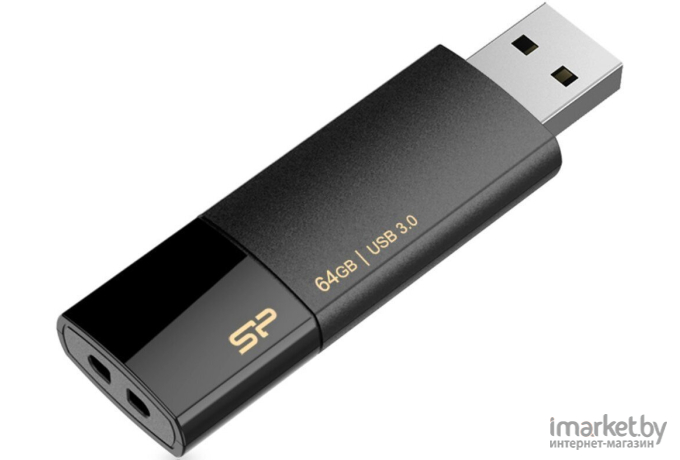 USB Flash-накопитель Silicon-Power UFD3.0 Blaze B05 64GB Black (SP064GBUF3B05V1K)