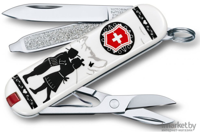 Нож перочинный Victorinox Classic Alps Love белый (0.6223.L1801)