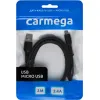 Кабель Carmega microUSB 2.0m Black (CAR-C-MIC2M-BK)