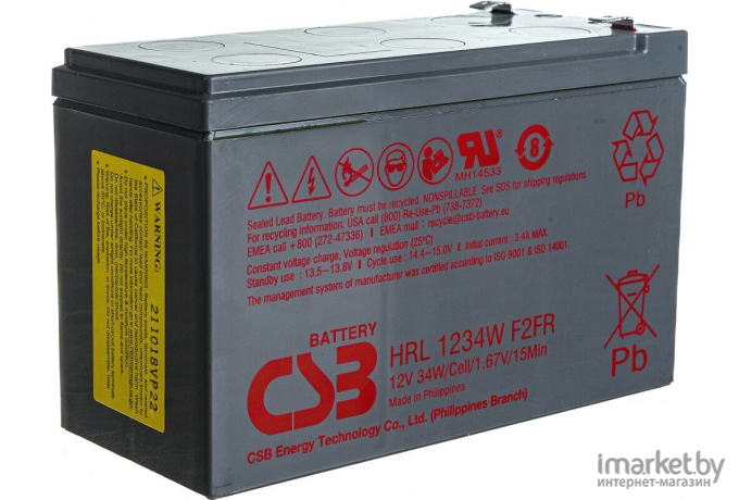 Аккумуляторная батарея CSB HRL 1234W F2 FR 12V/9Ah