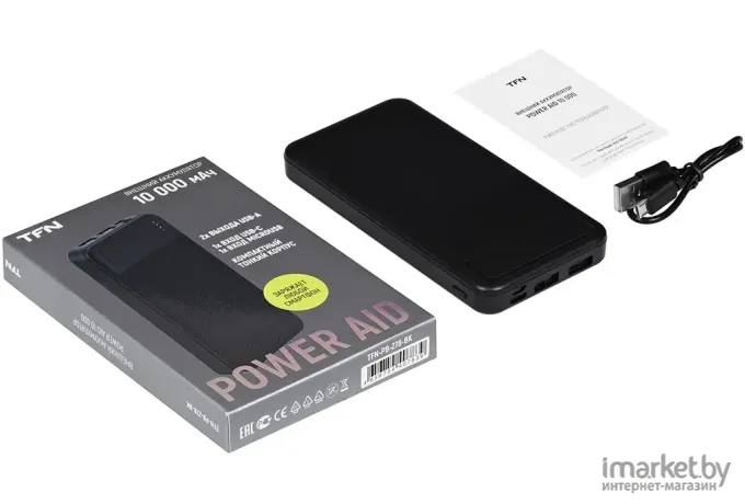 Портативное зарядное устройство (power bank) TFN PowerAid 10000mAh PowerAid (TFN-PB-278-BK)