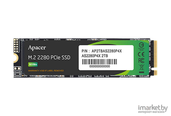 SSD-накопитель Apacer AS2280P4X 1TB (AP1TBAS2280P4X-1)