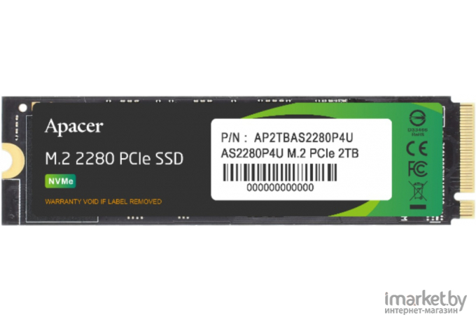 SSD-накопитель Apacer AS2280P4U 2TB (AP2TBAS2280P4U-1)