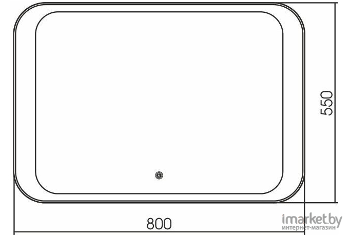 Зеркало Grossman Modern 80x55 с сенсорным выключателем (280550)