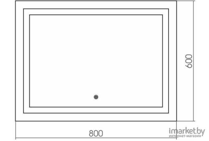 Зеркало Grossman Pragma 80x60 с сенсорным выключателем (480600)