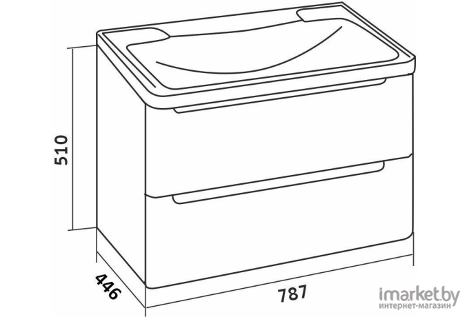 Тумба Grossman Адель 80 (108003)