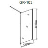 Стеклянная шторка для ванны Grossman GR-103