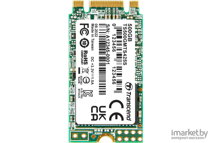 Жесткий диск (накопитель) SSD Transcend M.2 500Gb MTS425 (TS500GMTS425S)