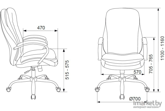 Кресло руководителя Бюрократ T-9950SL Fabric серый/Alfa 44 (T-9950SL/ALFA44)